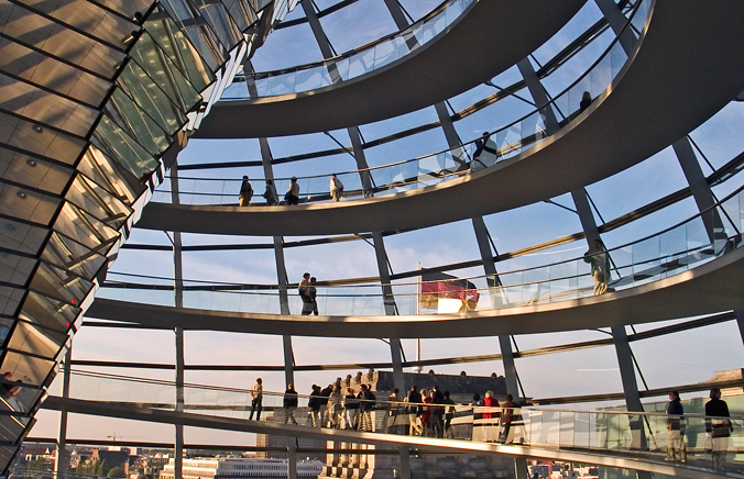 Glaskuppel des Bundestags